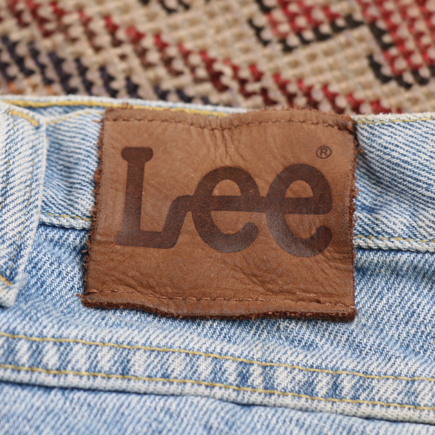 Lee W36 L31 Straight Leg Relaxed Fit Blue Denim Jeans