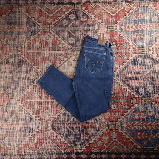 Levi's 711 Red Tab W32 L28 Slim Straight Leg Blue Denim Jeans