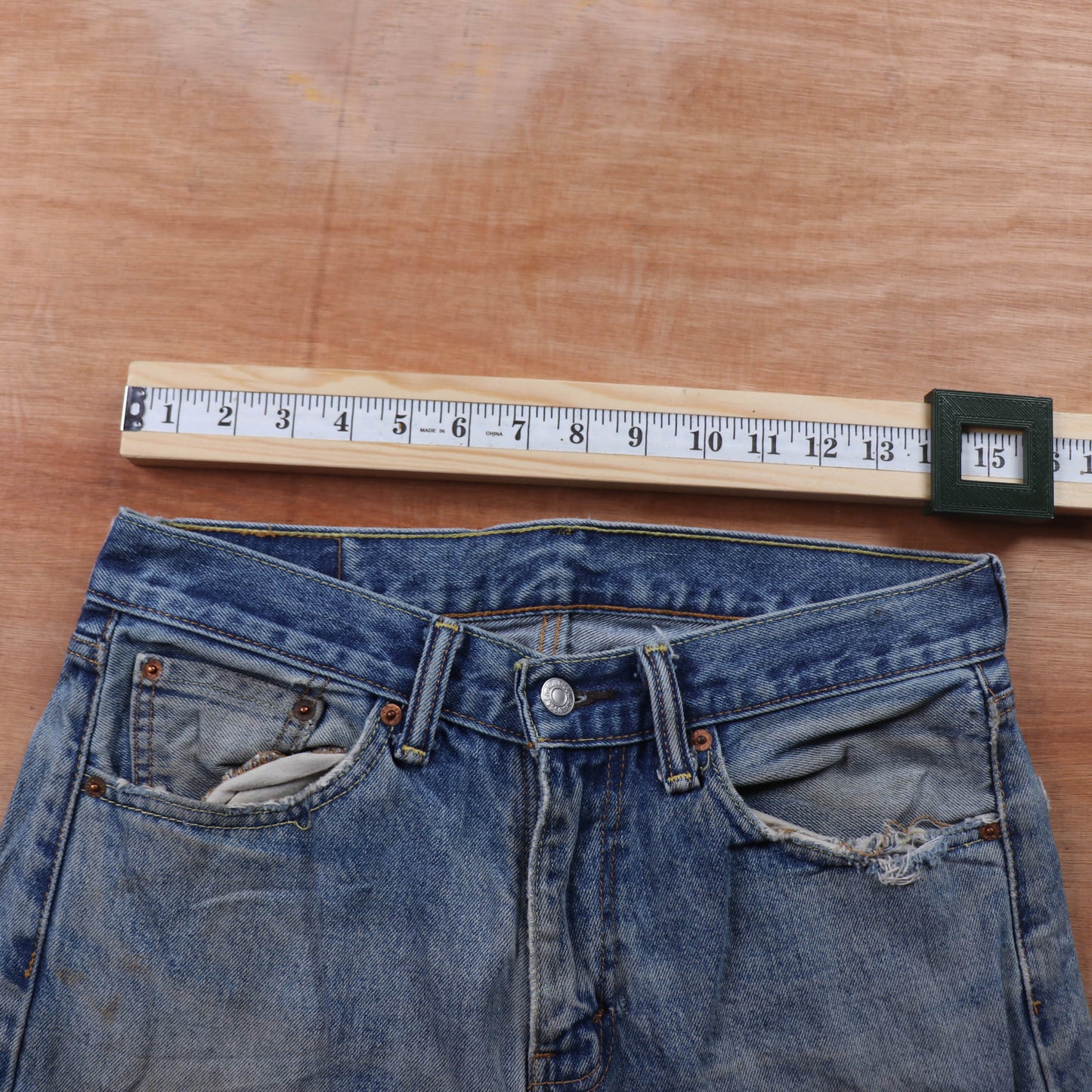 Levi's 505 Red Tab W30 L30 Straight Leg Regular Fit Blue Denim Jeans