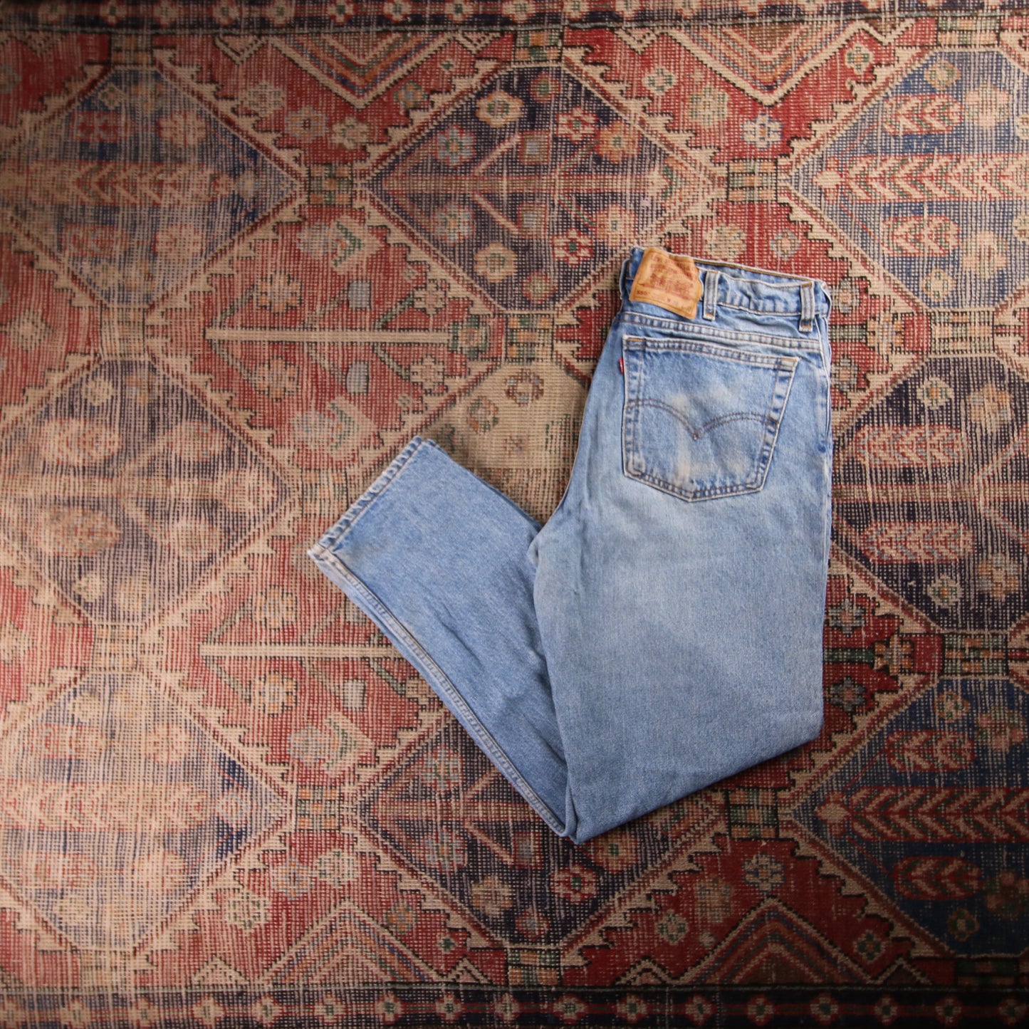 Levi's 550 Red Tab W36 L31 Tapered Leg Relaxed Fit Blue Denim Jeans