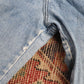 Lee W26 L30 Tapered Leg Loose Fit Blue Denim Jeans