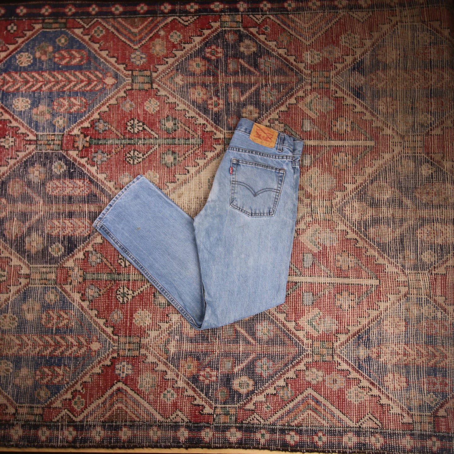 Levi's 505 W28 L27 Straight Leg Regular Fit Blue Denim Jeans