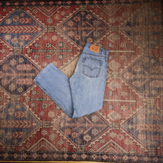 Levi's 505 W28 L27 Straight Leg Regular Fit Blue Denim Jeans