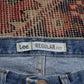 Lee W34 L32 Straight Leg Relaxed Fit Classic Ripped Style Blue Denim Jeans