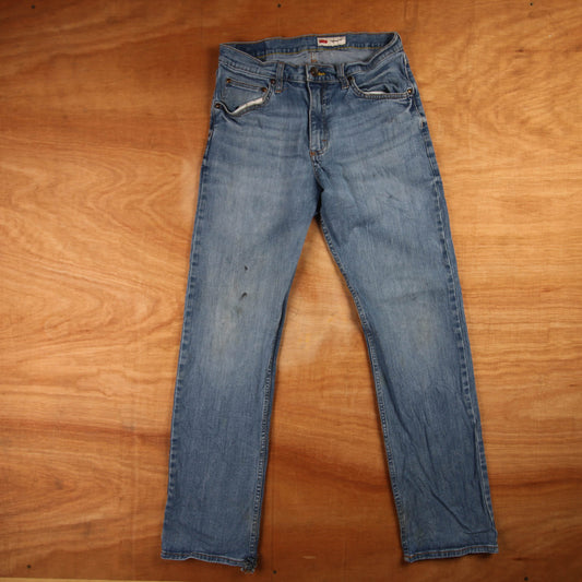 Wrangler Red Tab W30 L31 Straight Leg Blue Denim Jeans