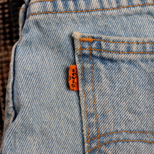 Levi's 604 Orange Tab W38 L31 Loose Fit Blue Denim Jeans