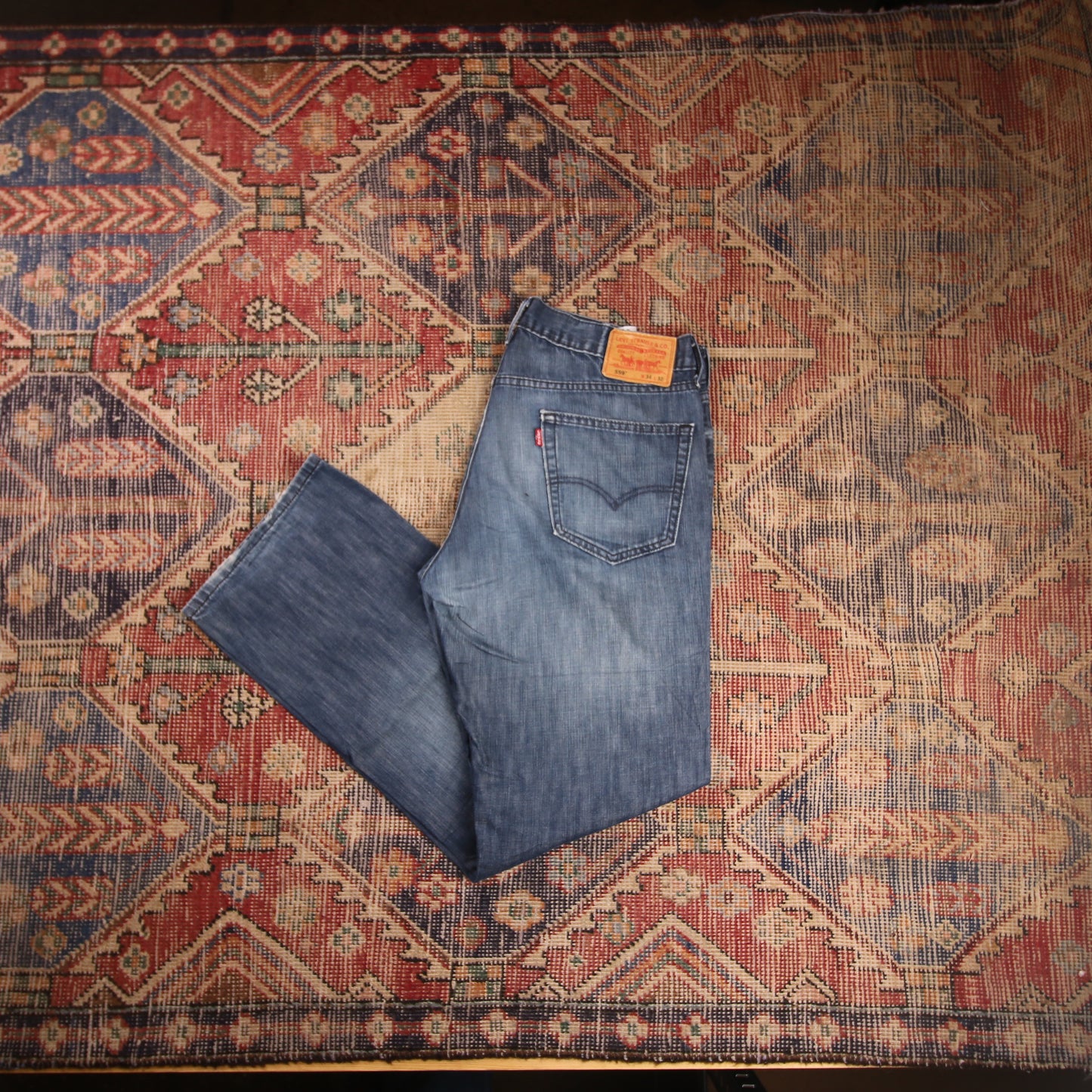 Levi's 559 W36 L31 Straight Leg Relaxed Fit Blue Denim Jeans