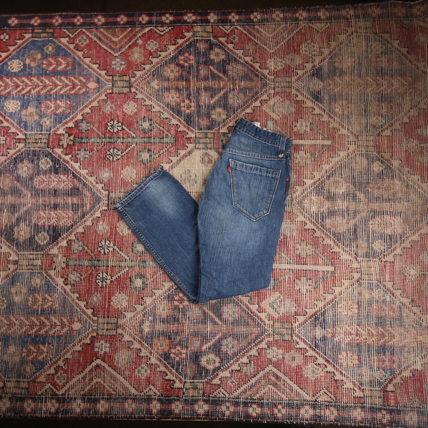 Levi's W26 L26 Straight Leg Blue Denim Jeans