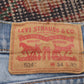 Levi's 504 W36 L29 Straight Leg Regular Fit Classic Ripped Style Blue Denim Jean