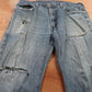 Levi's 505 Red Tab W36 L29 Straight Leg Regular Fit Classic Ripped Style Blue De