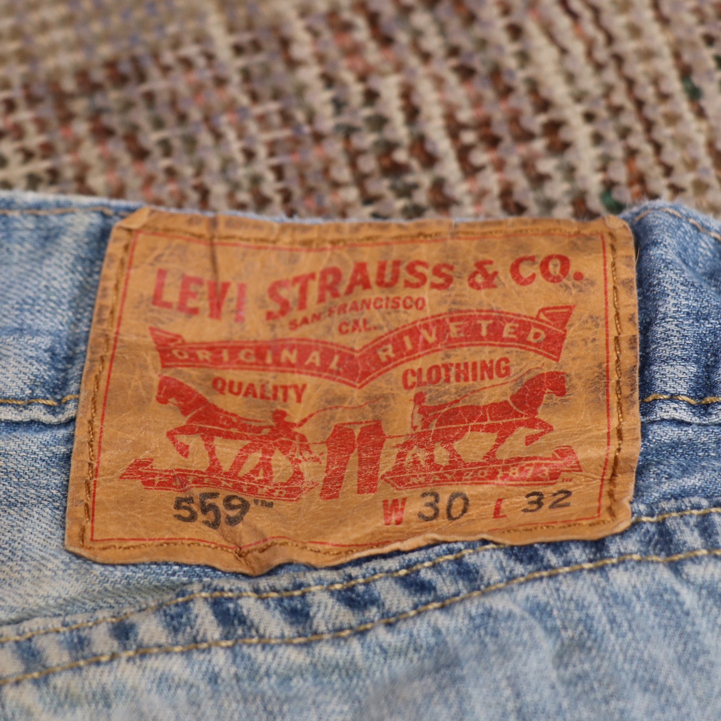 Levi's 559 W30 L30 Straight Leg Relaxed Fit Blue Denim Jeans