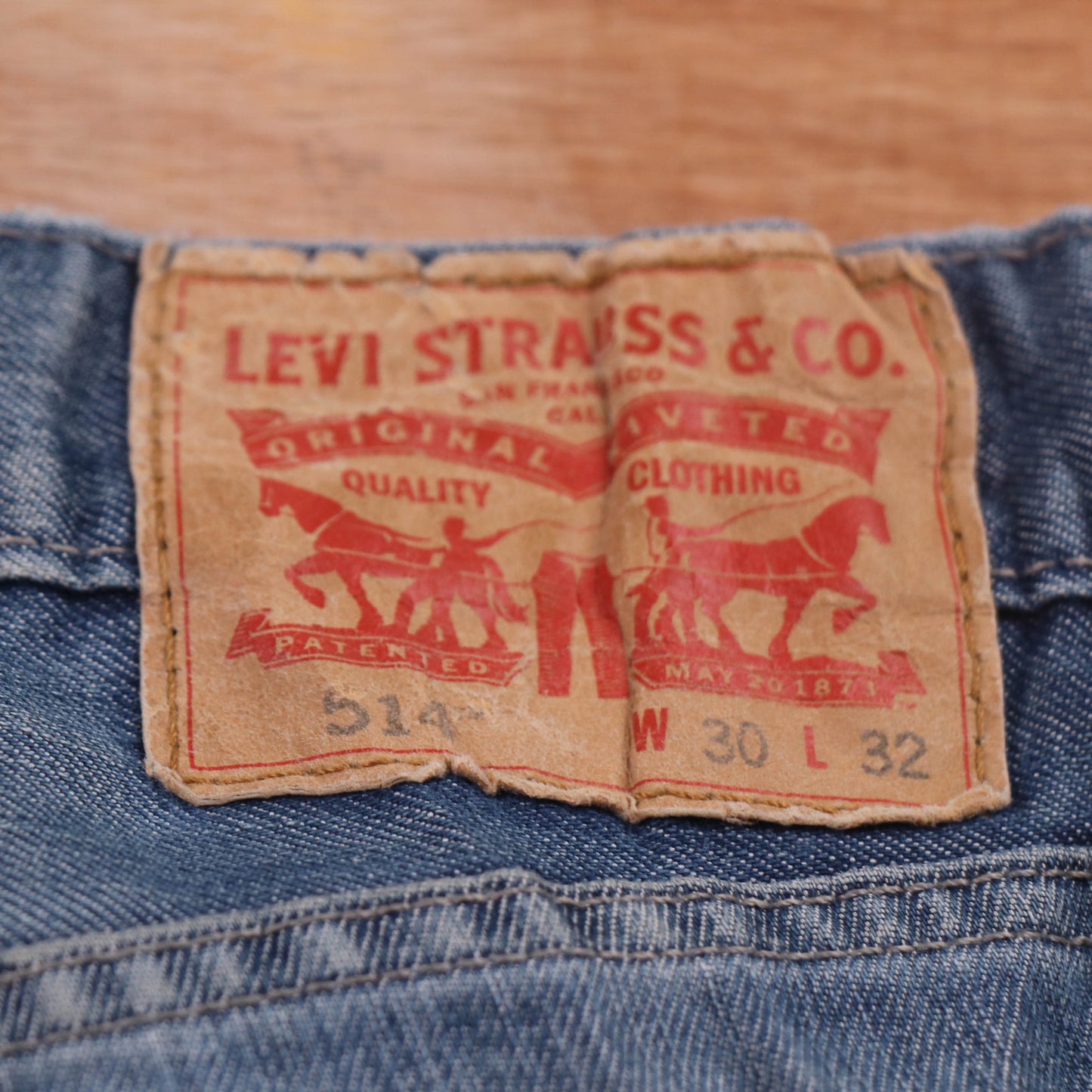 Levi's 514 Red Tab W30 L30 Straight Leg Blue Denim Jeans