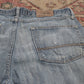 Wrangler W34 L30 Straight Leg Relaxed Fit Classic Ripped Style Blue Denim Jeans
