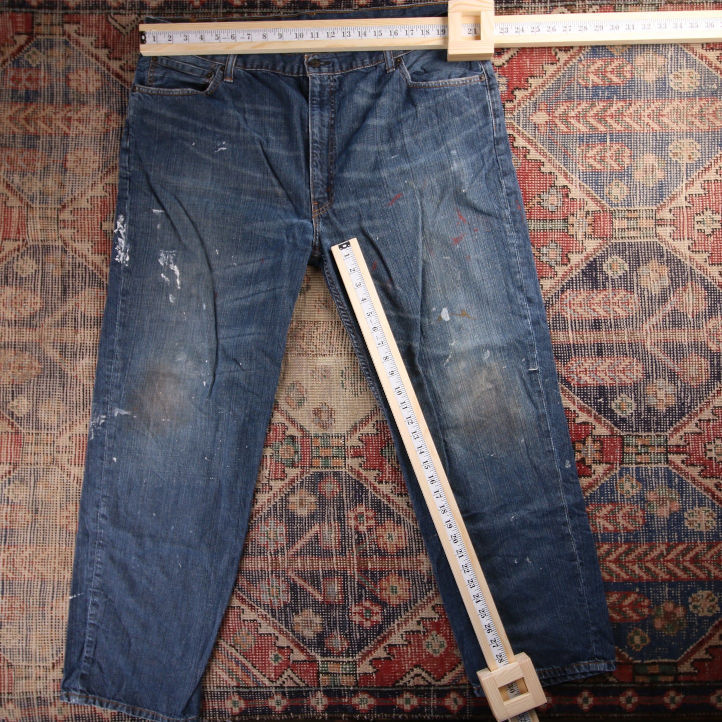 Levi's 550 Red Tab W42 L30 Tapered Leg Relaxed Fit Blue ** Denim Jeans