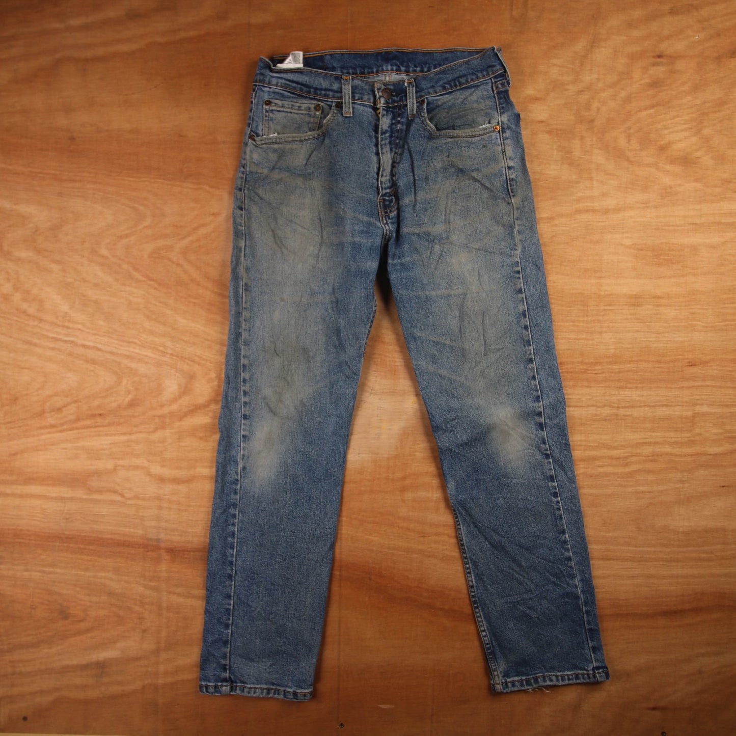 Levi's 505 Red Tab W30 L28 Straight Leg Regular Fit Blue Denim Jeans