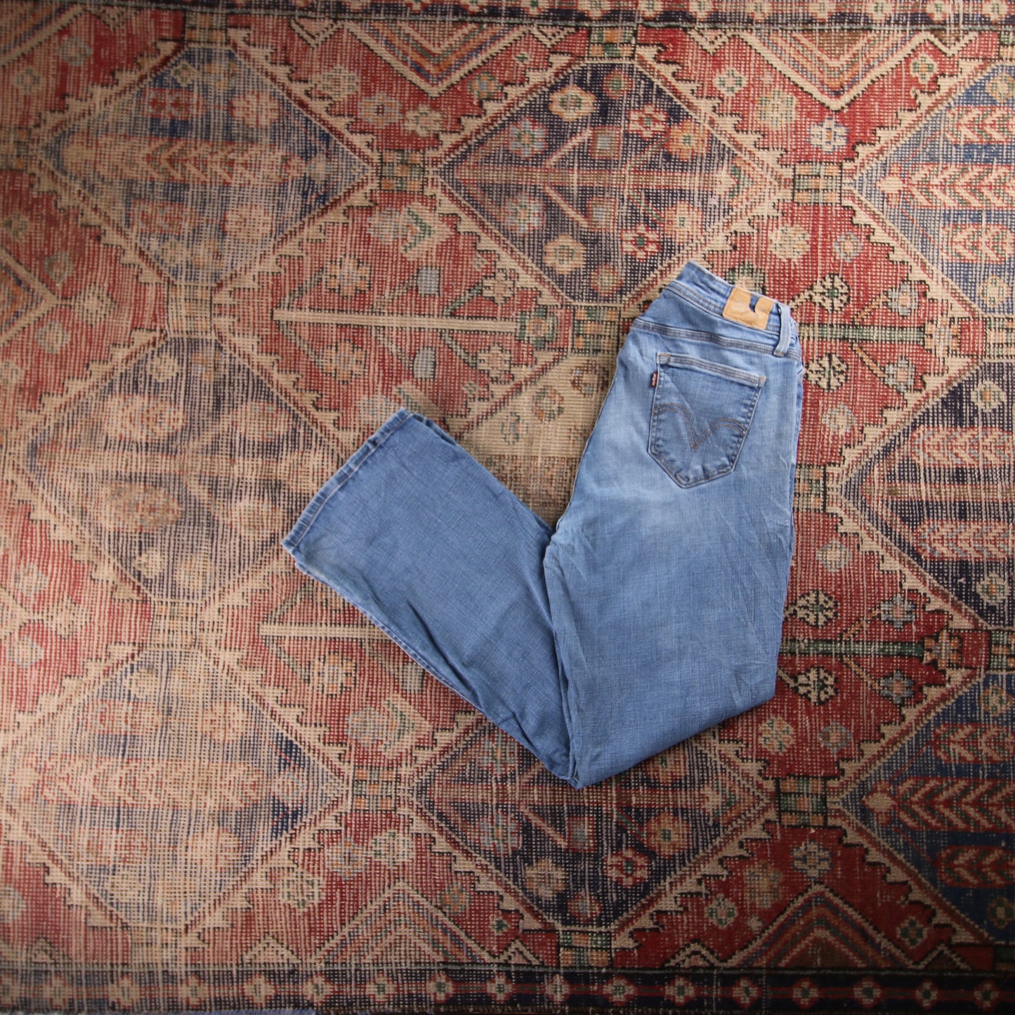 Levi's 712 Red Tab W30 L29 Bootcut Blue Denim Jeans