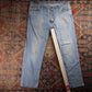 Wrangler W40 L30 Straight Leg Blue Denim Jeans