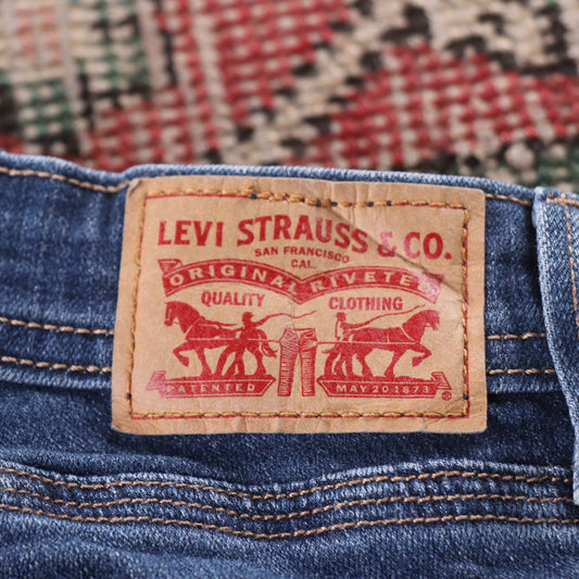 Levi's Red Tab W26 L31 Bootcut Classic Ripped Style Blue Denim Jeans