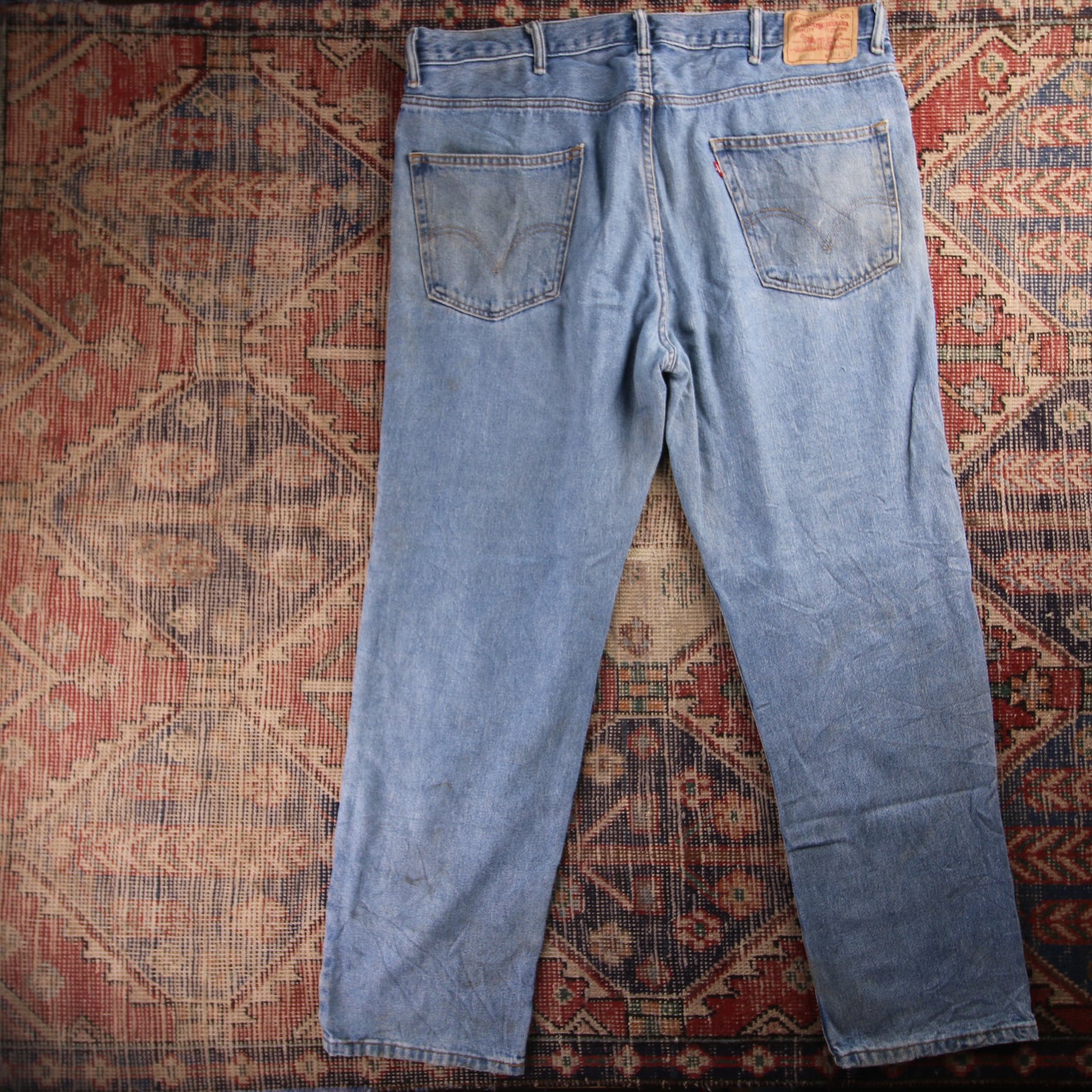Levi's 550 Red Tab W40 L32 Tapered Leg Relaxed Fit Blue Denim Jeans