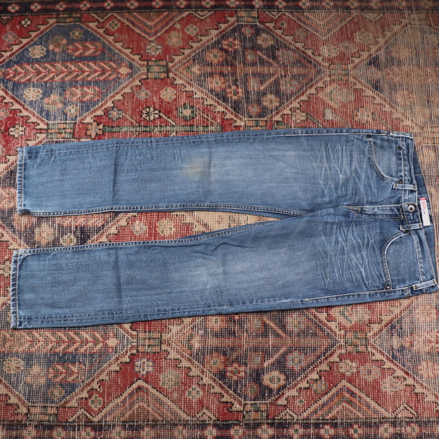Levi's W32 L30 Straight Leg Blue Denim Jeans