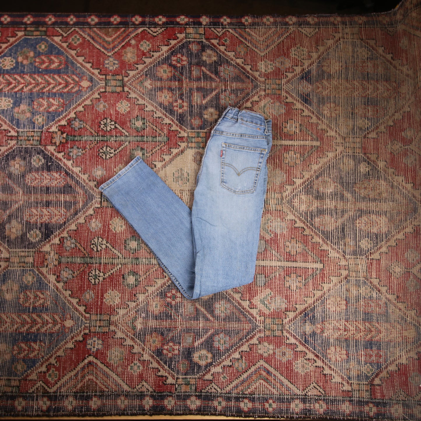 Levi's 511 W26 L29 Slim Fit Classic Ripped Style Blue Denim Jeans