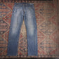Levi's 505 W34 L32 Straight Leg Regular Fit Blue Denim Jeans