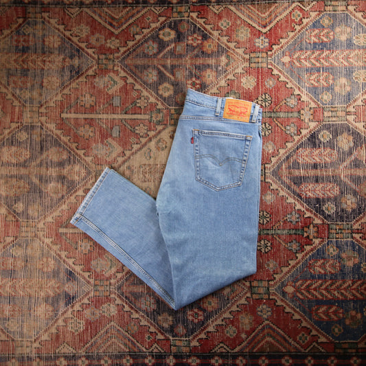 Levi's 505 Red Tab W34 L31 Straight Leg Regular Fit Blue Denim Jeans
