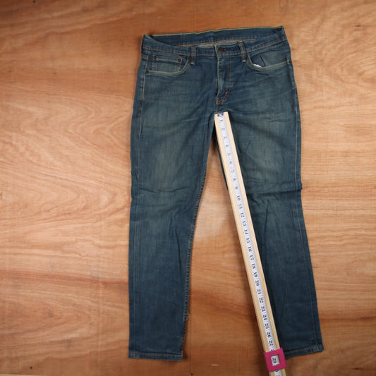 Levi's 511 Red Tab W34 L29 Slim Fit Blue Denim Jeans