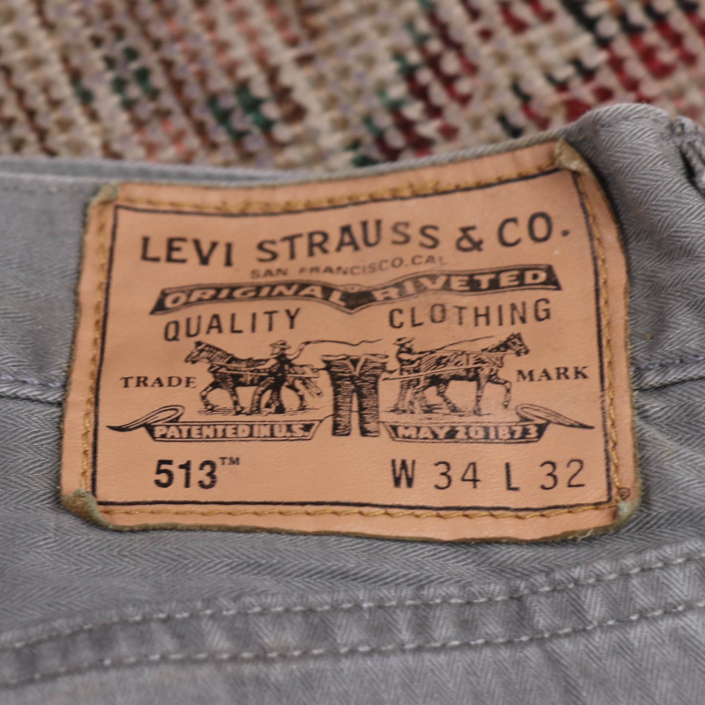 Levi's 513 W32 L31 Straight Leg Slim Fit Grey Denim Jeans