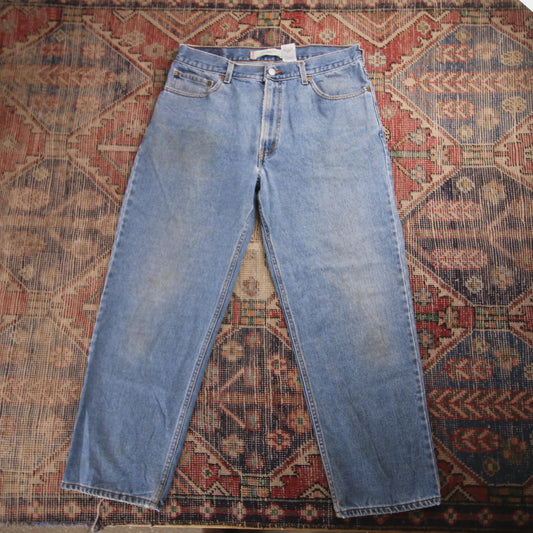 Levi's 550 W34 L28 Tapered Leg Relaxed Fit Blue Denim Jeans