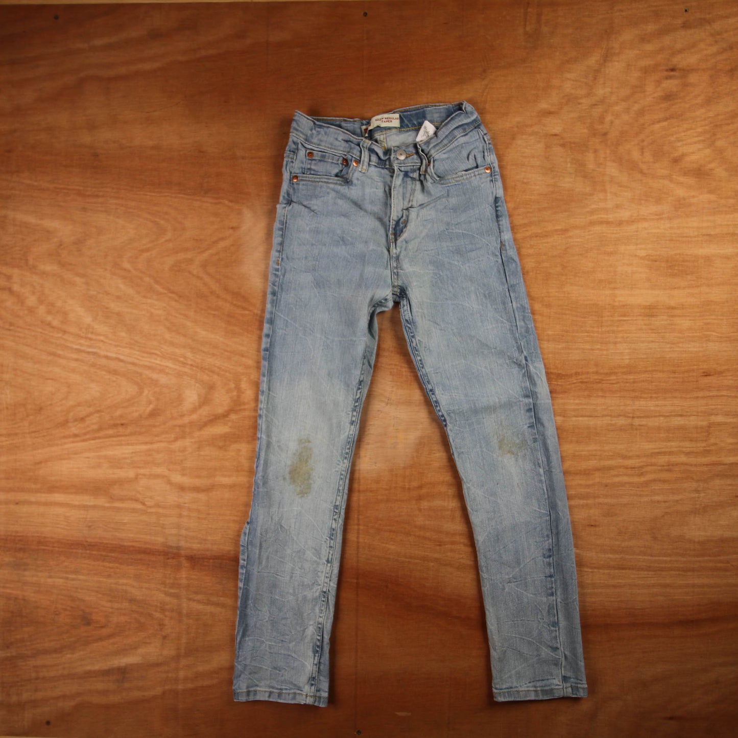 Levi's 502 Red Tab W26 L26 Tapered Leg Regular Fit Blue Denim Jeans
