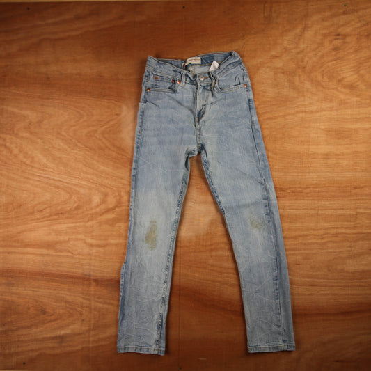 Levi's 502 Red Tab W26 L26 Tapered Leg Regular Fit Blue Denim Jeans