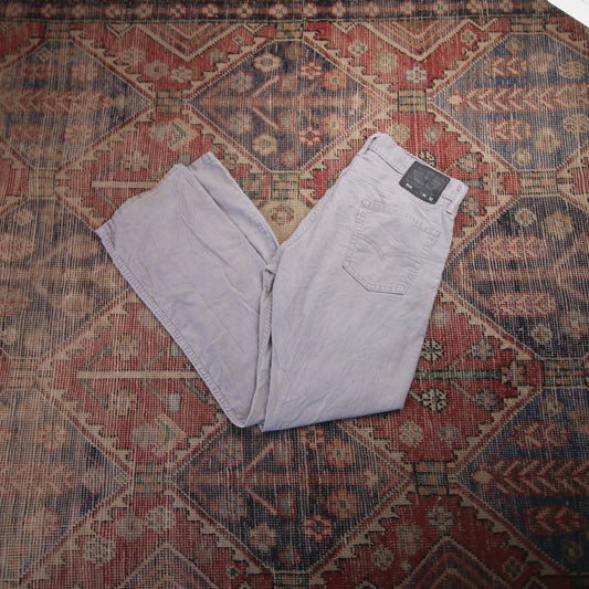 Levi's 514 W34 L30 Straight Leg Grey Corduroy Trousers