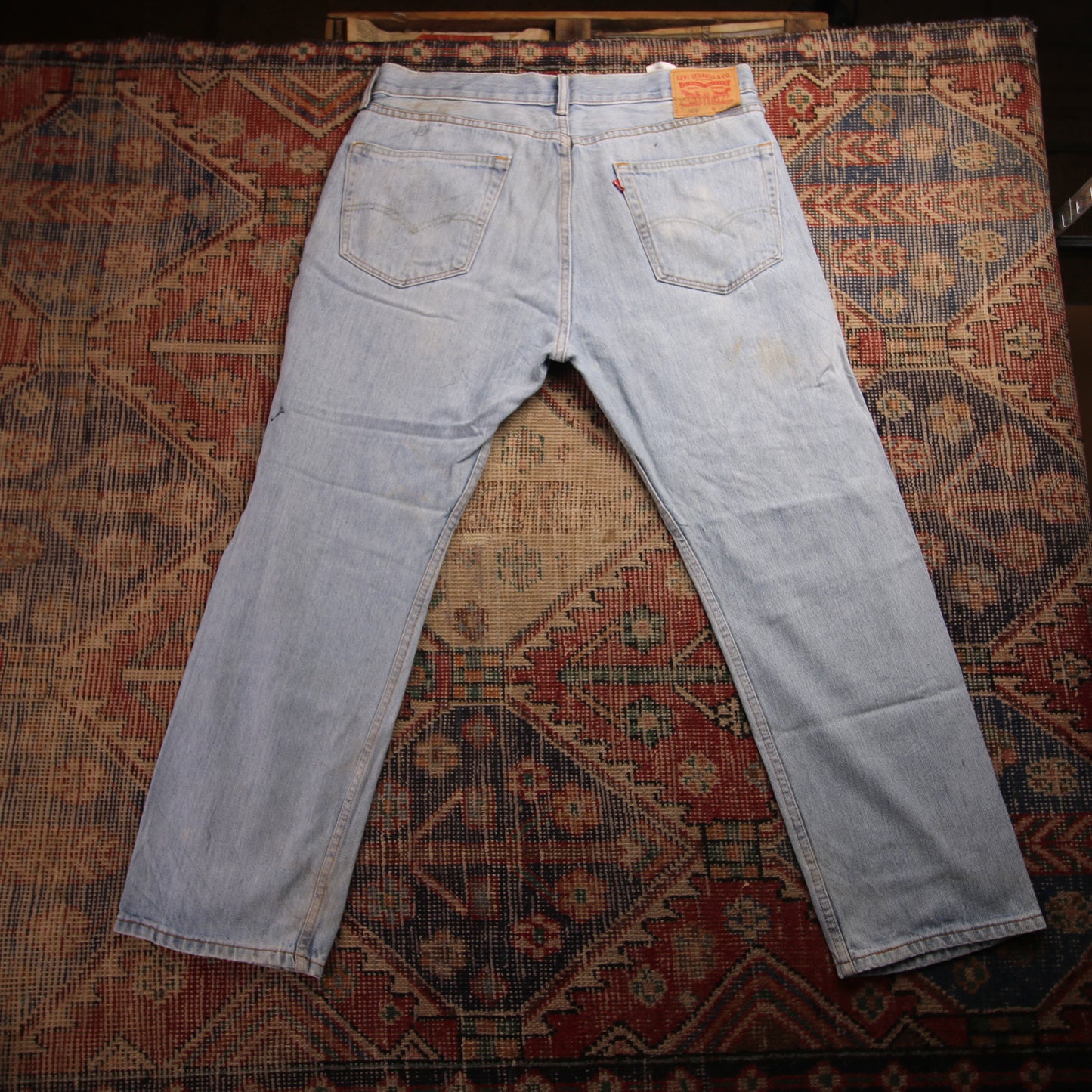 Levi's 505 W36 L28 Straight Leg Regular Fit Blue Denim Jeans