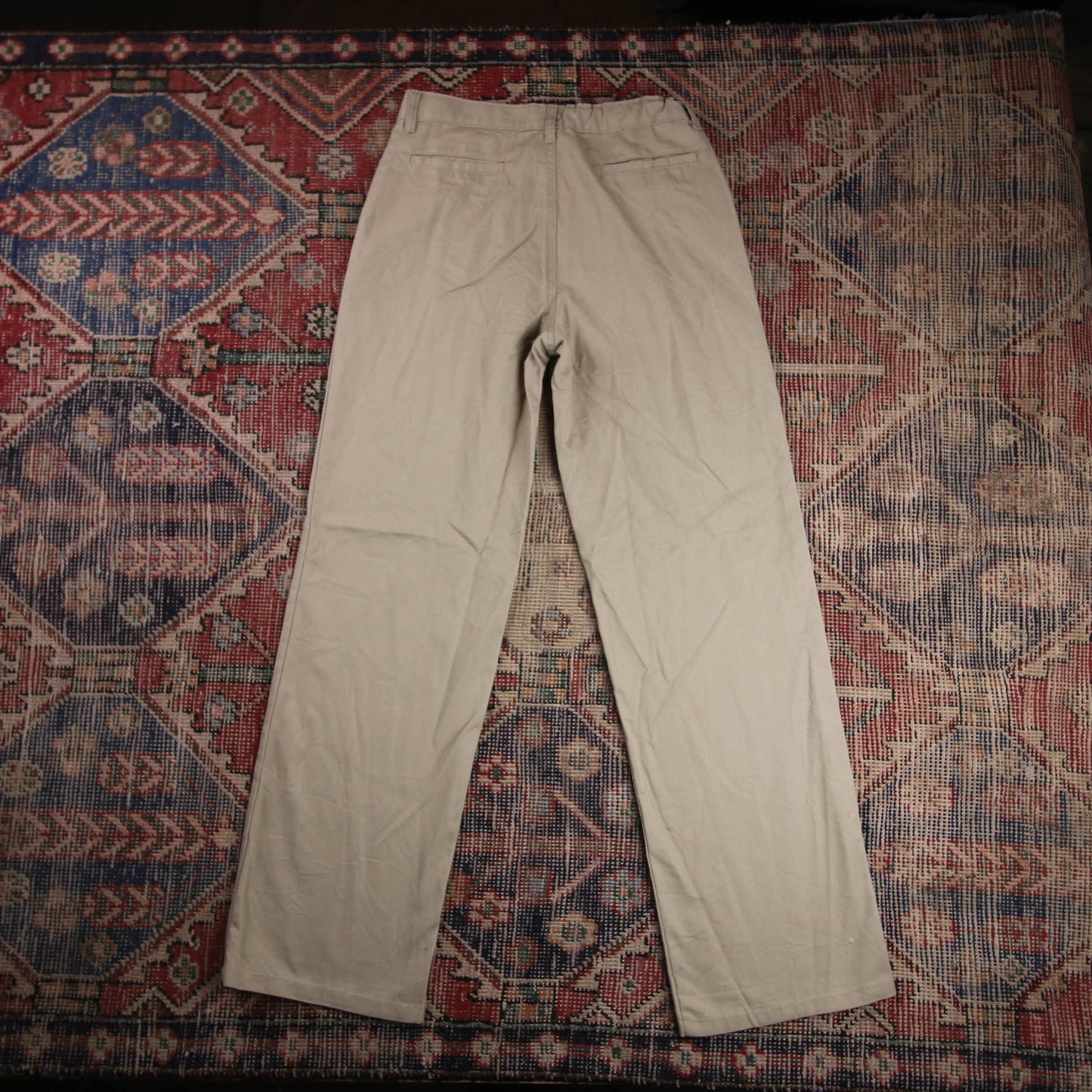 Dickies W28 L30 Straight Leg Beige Cotton Blend Trousers