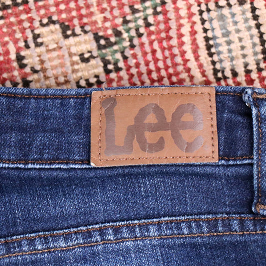 Lee W30 L28 Straight Leg Blue Denim Jeans