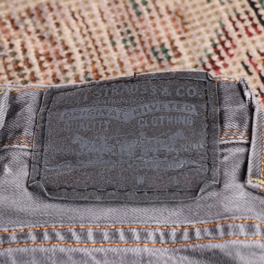 Levi's W40 L30 Straight Leg Loose Fit Grey Denim Jeans