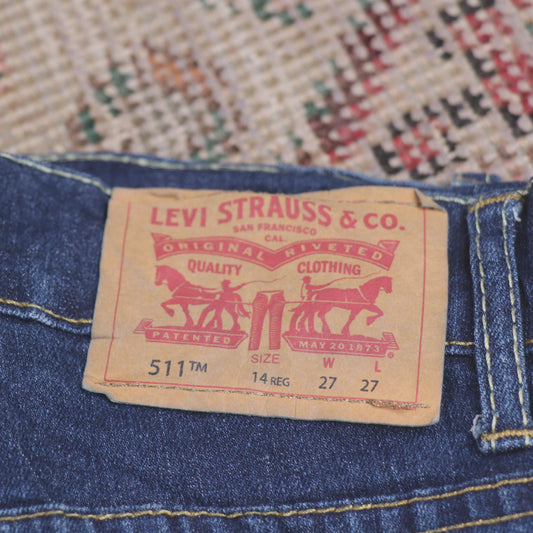 Levi's 511 W28 L27 Slim Fit Blue Denim Jeans