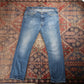 Levi's 513 W36 L28 Straight Leg Slim Fit Blue Denim Jeans