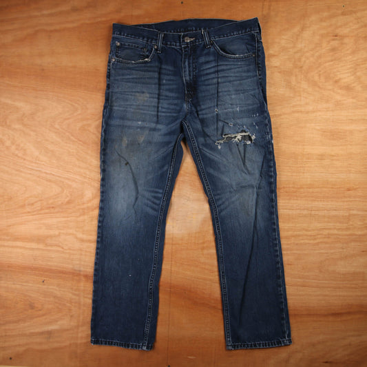 Levi's 505 Red Tab W36 L29 Straight Leg Regular Fit Blue Denim Jeans