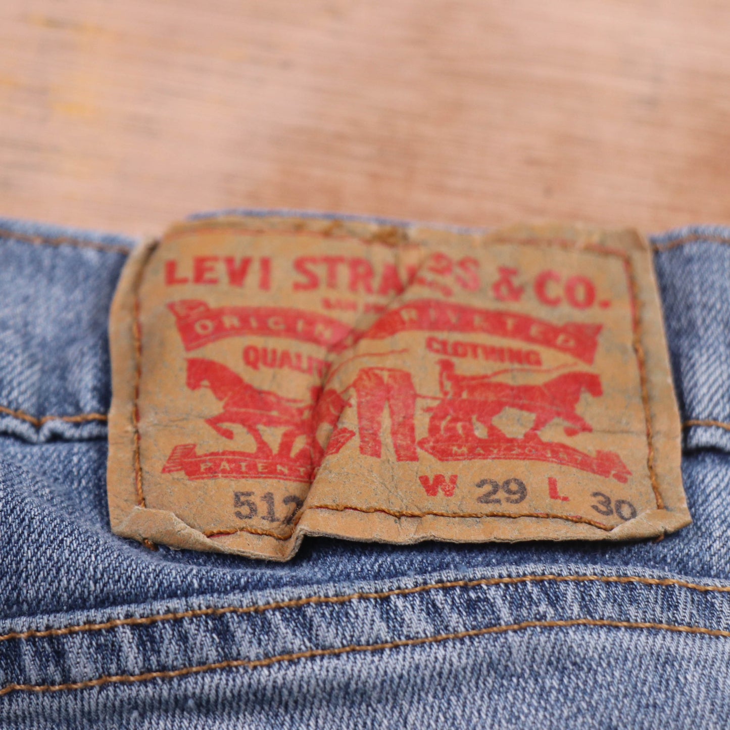 Levi's 517 Red Tab W28 L28 Bootcut Slim Fit Blue Denim Jeans