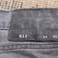 Levi's 511 W34 L26 Slim Fit Grey Denim Jeans