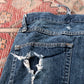 Wrangler W36 L28 Straight Leg Classic Ripped Style Blue Denim Jeans