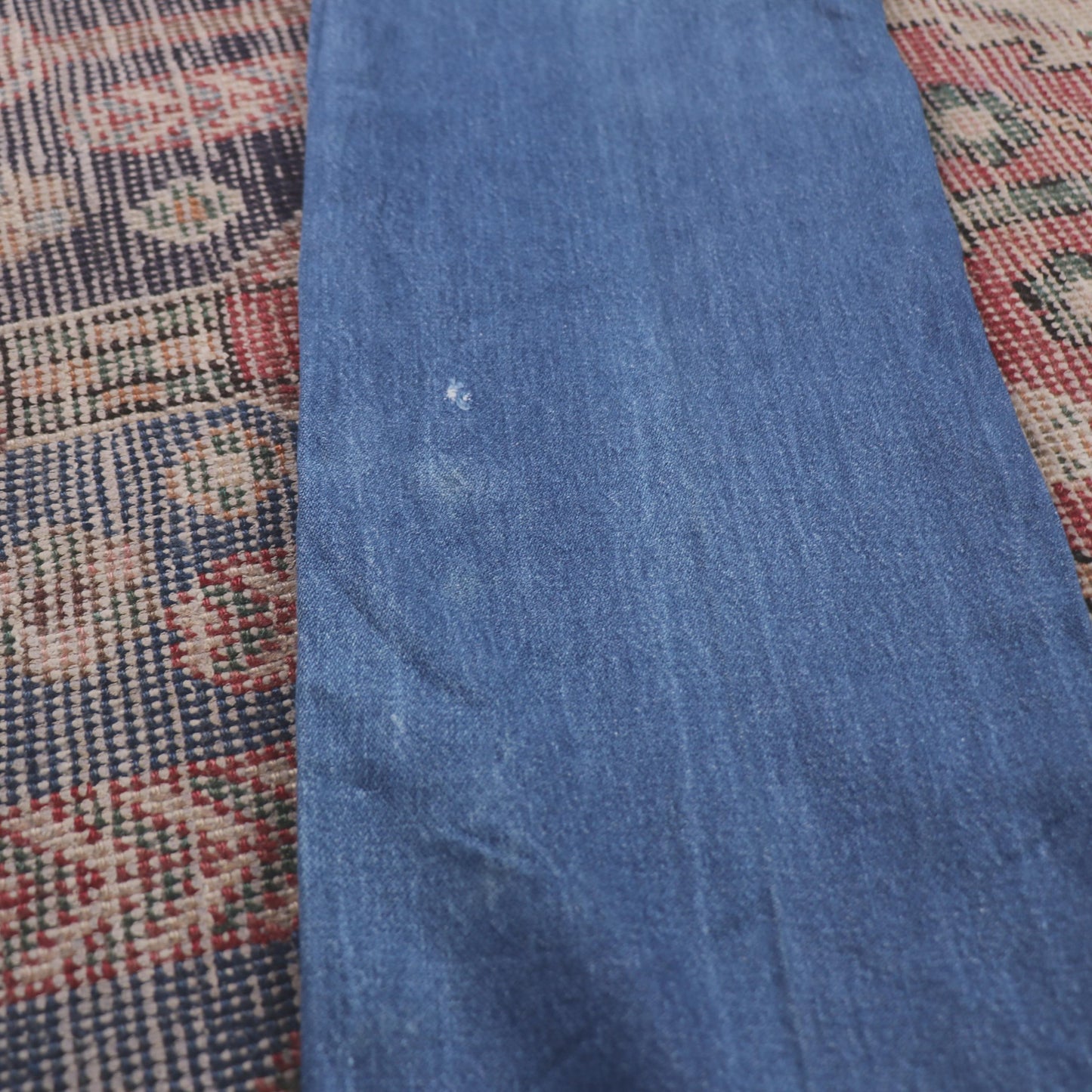 Wrangler W28 L35 Wide-Leg Blue Denim Jeans