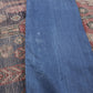 Wrangler W28 L35 Wide-Leg Blue Denim Jeans