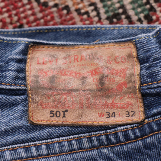 Levi's 501 W32 L30 Original Fit Blue Denim Jeans