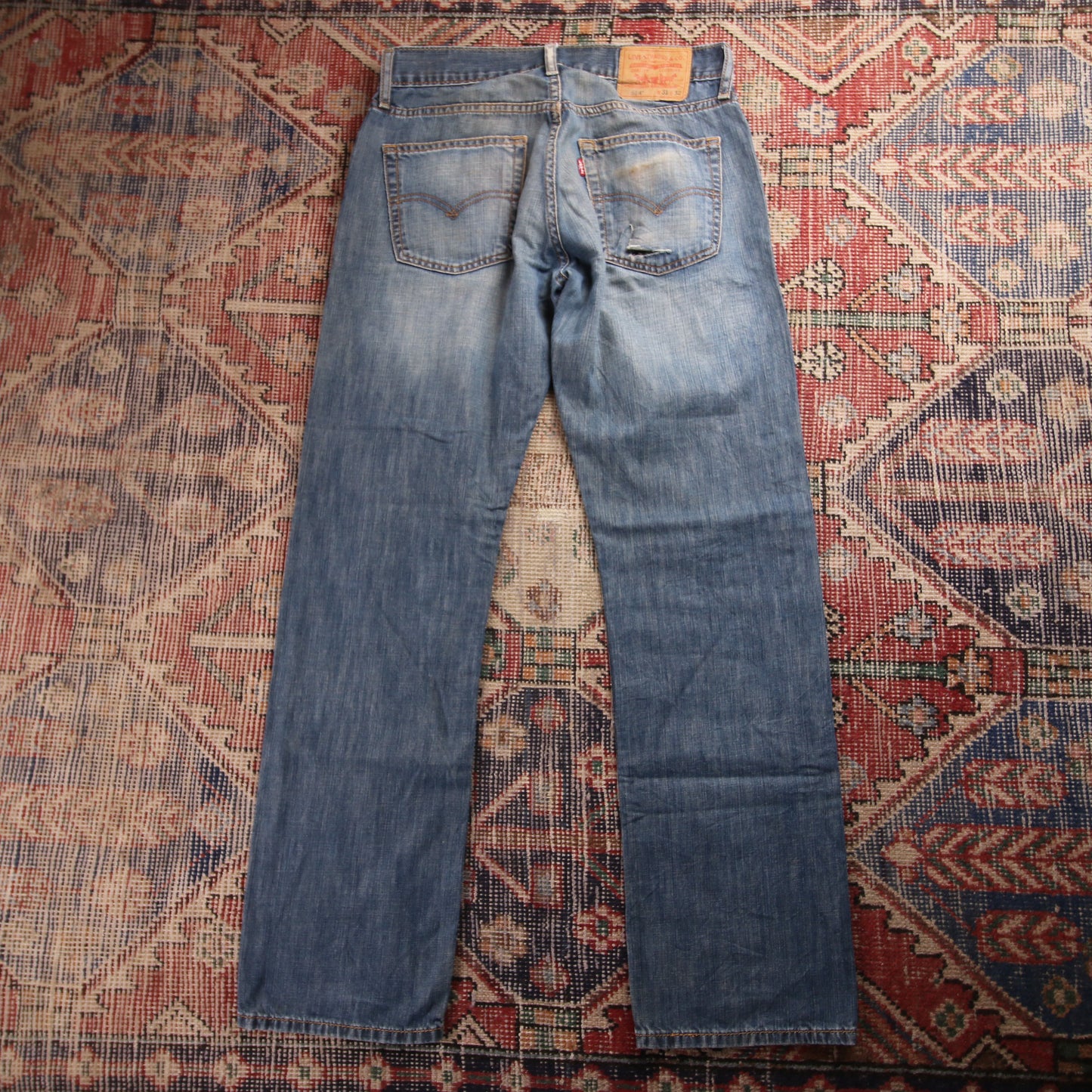 Levi's 514 W26 L27 Straight Leg Blue Denim Jeans