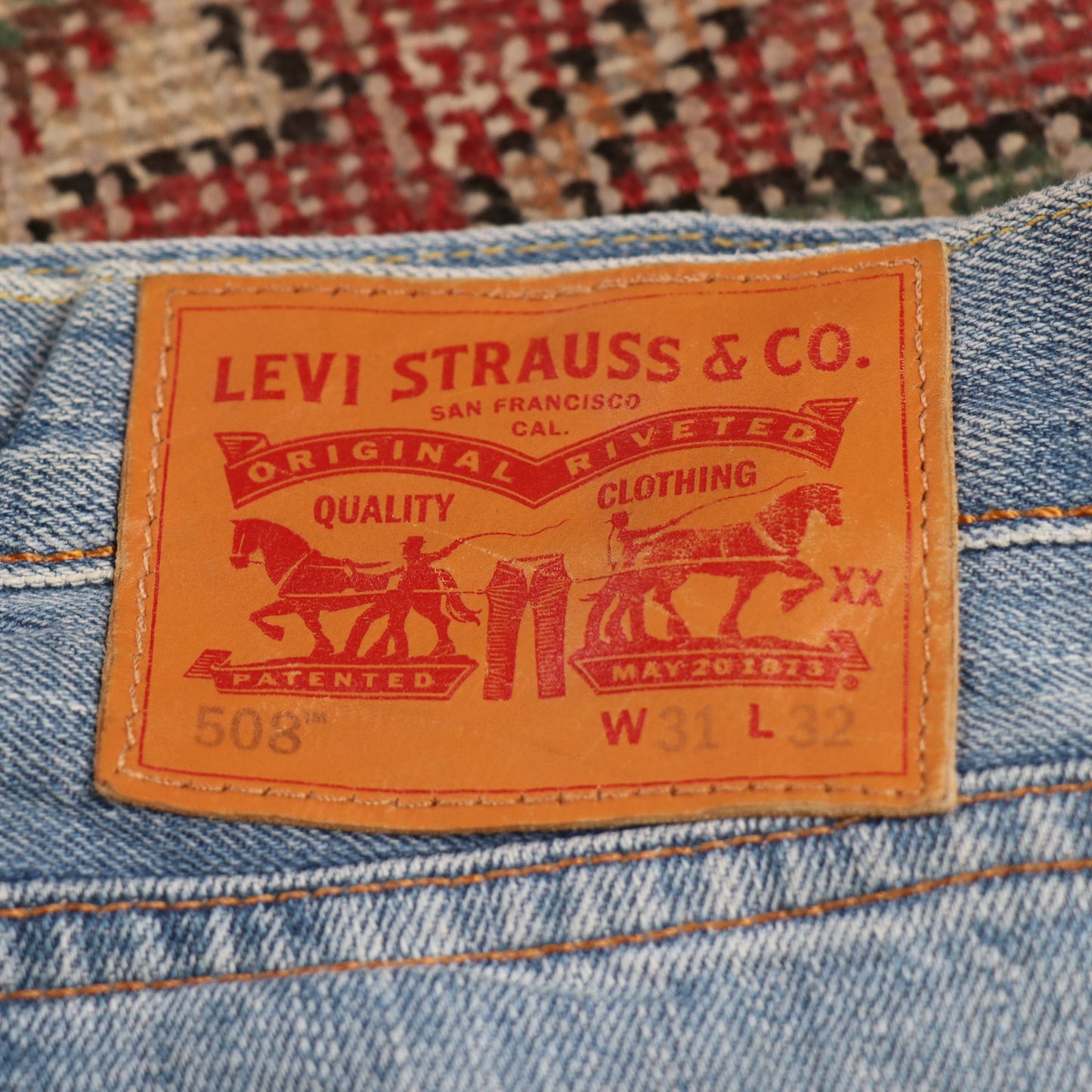 Levi's 508 W32 L31 Tapered Leg Regular Fit Blue Denim Jeans