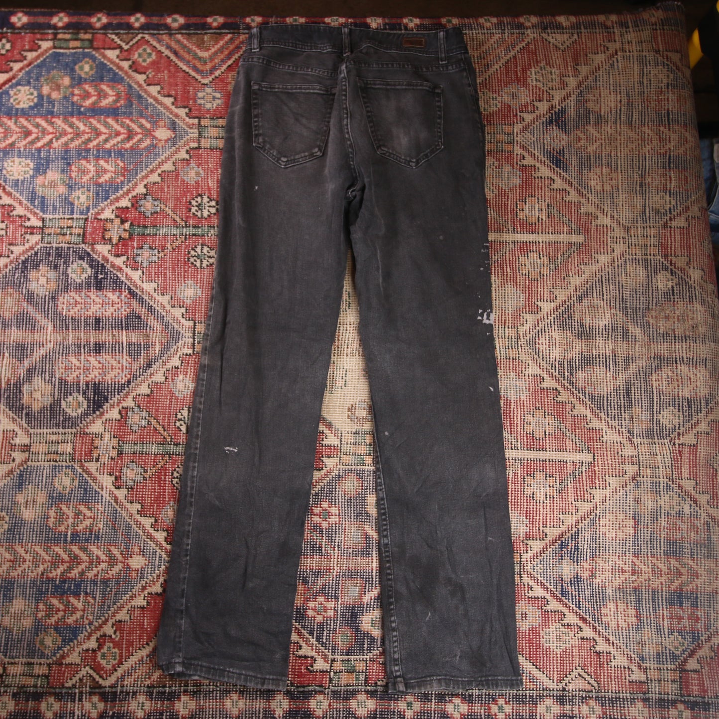 Lee W32 L32 Straight Leg Relaxed Fit Black Denim Jeans