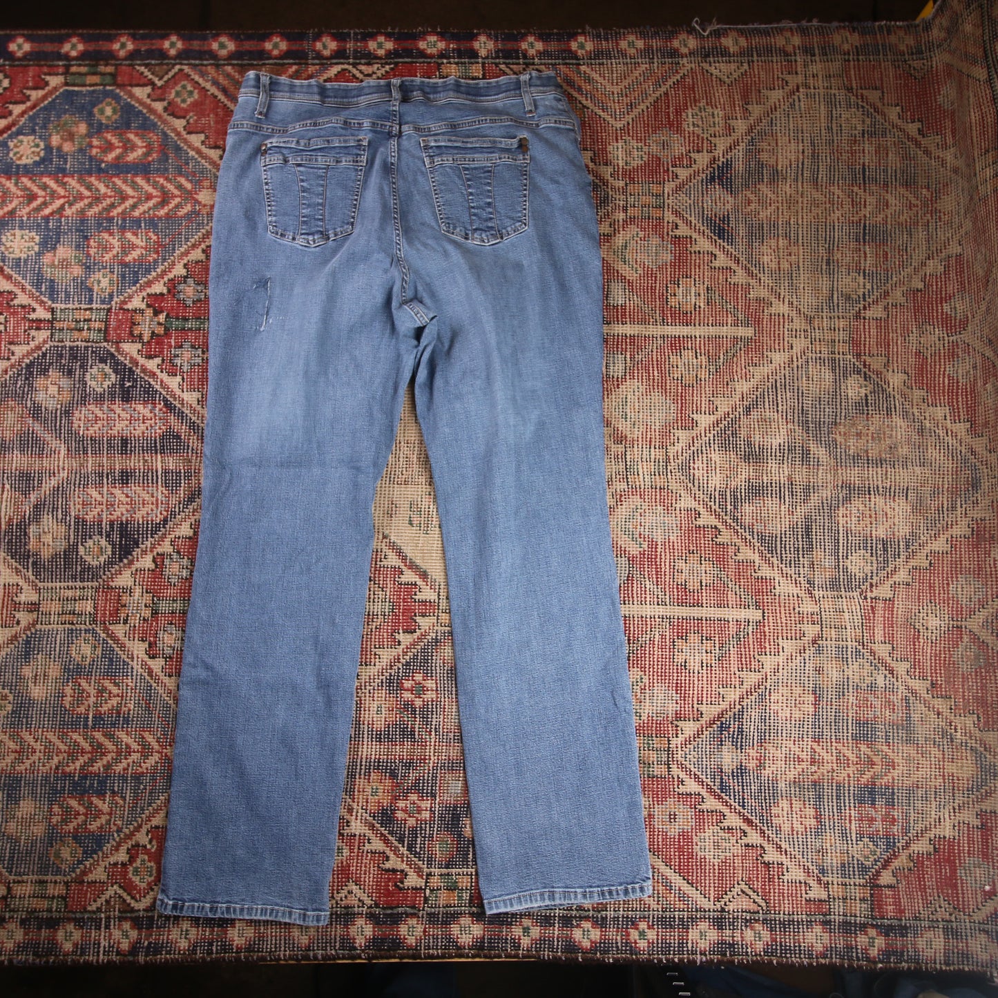 Lee W38 L30 Straight Leg Slim Fit Blue Denim Jeans